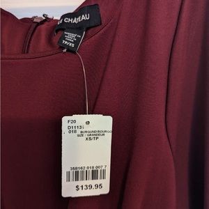 Fitted burgundy dress from Le château NWT